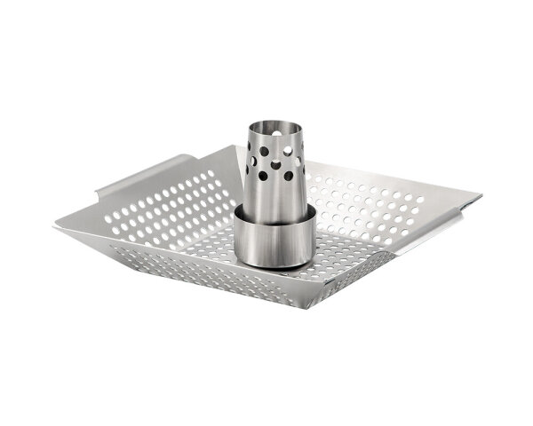 Hähnchen Grillkorb 35 x31cm x14 cm Edelstahl silber